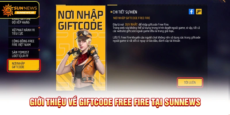 Giới thiệu về Giftcode Free Fire tại Sunnews