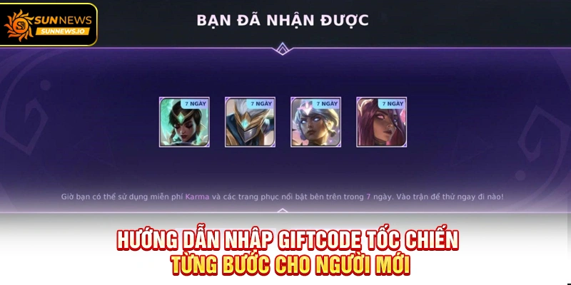 Hướng dẫn nhập Giftcode Tốc Chiến từng bước cho người mới