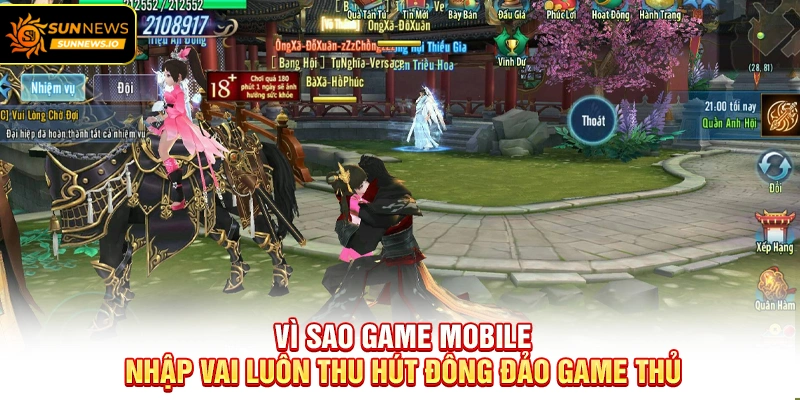 Vì sao Game Mobile Nhập Vai luôn thu hút đông đảo game thủ